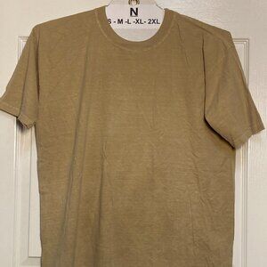 Willie Nelson original Songlist on Back only tee tan sze Large